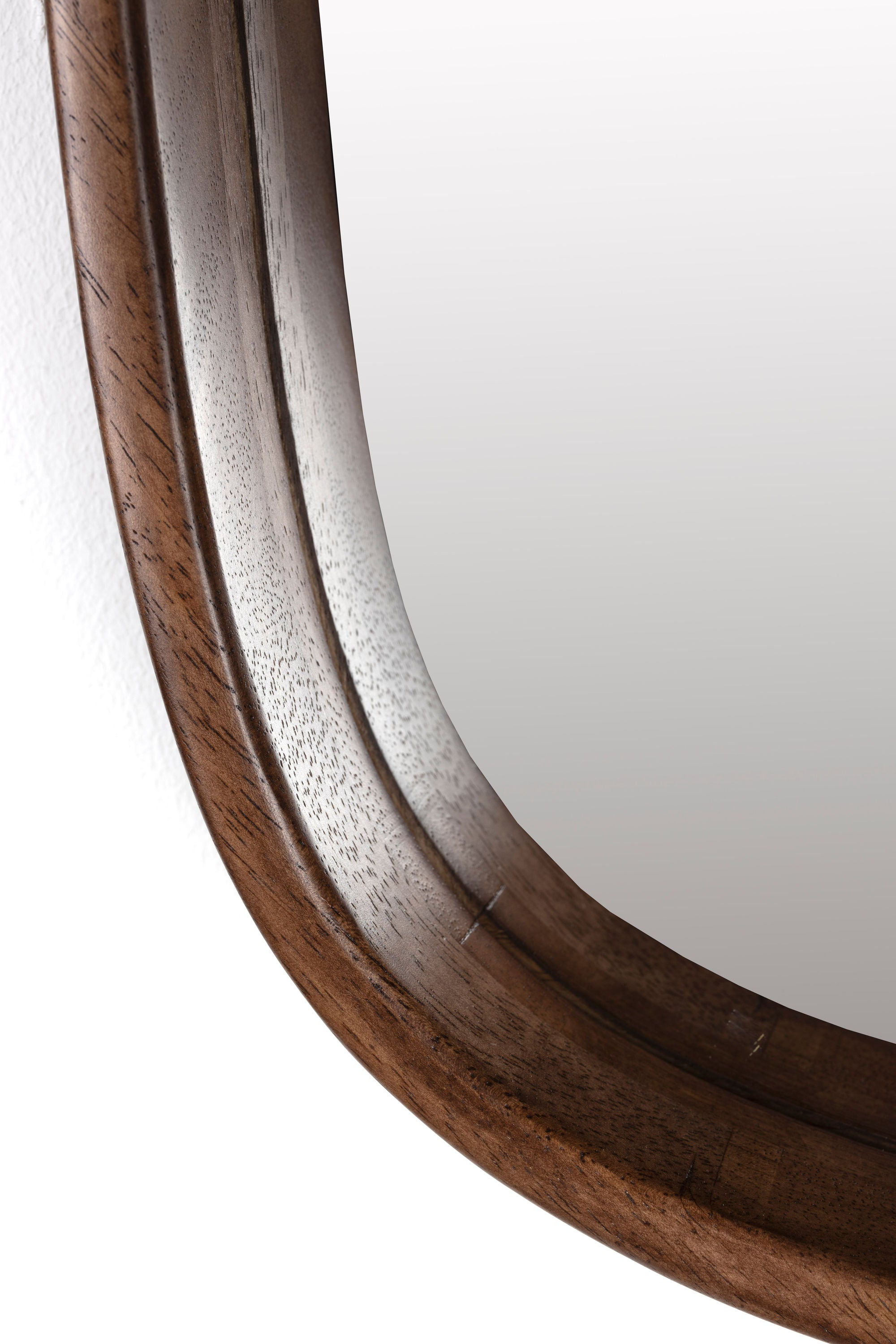 Nyko Brown Wood Square Wall Mirror